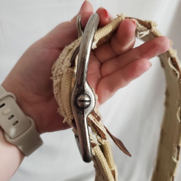 WCM New York | Y2K Vintage Canvas and Leather Distressed Belt | Size S - Picture 3 of 3